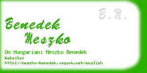 benedek meszko business card